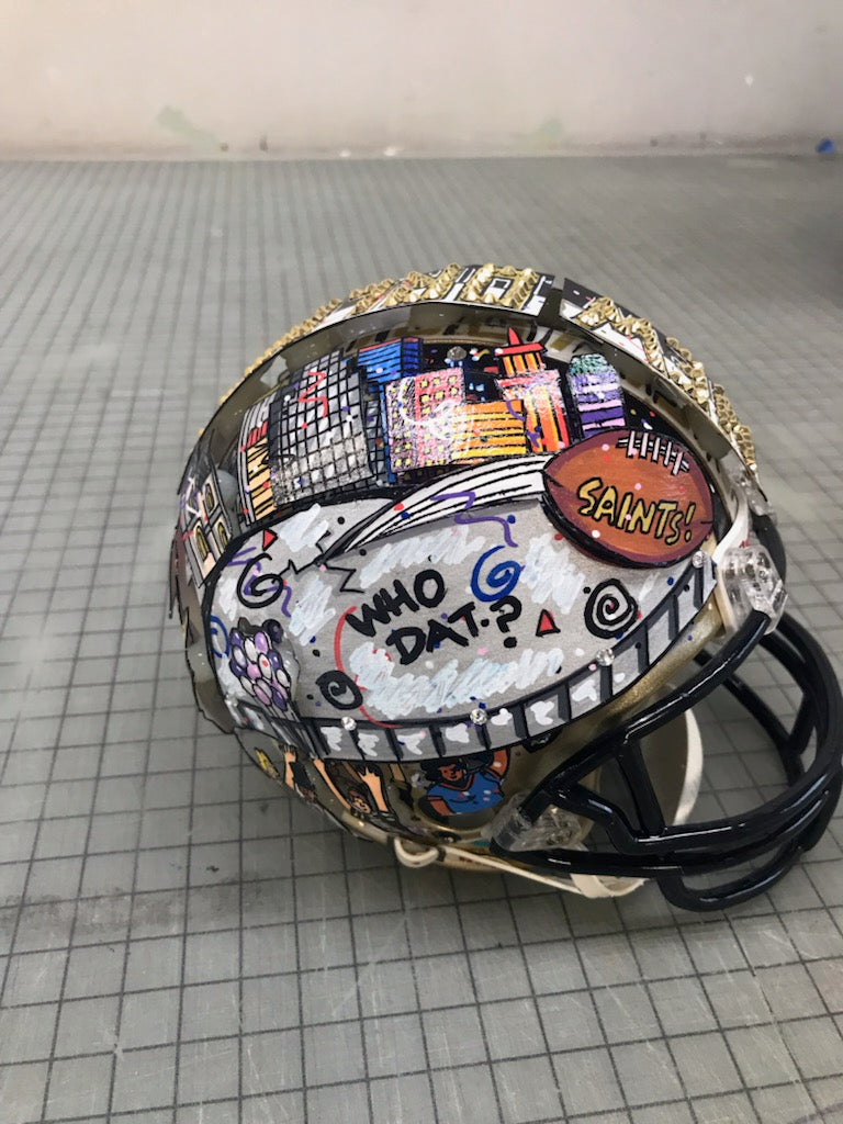 Mini 2024 saints helmet